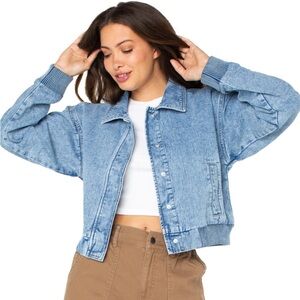 Celebrity Pink Denim Bomber